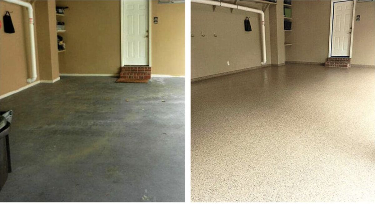 garage epoxy floor coating process Tucson AZ